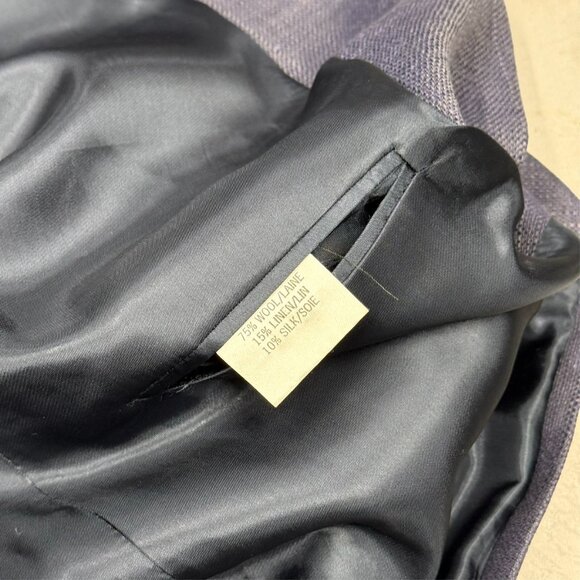 Coppley Wool Linen Silk Blazer Hopsack Sport Jacket Blue 46 L - Picture 8 of 9